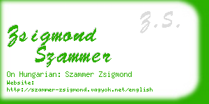 zsigmond szammer business card